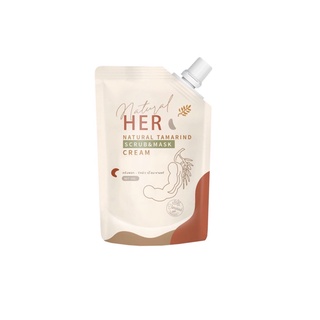 สครับมะขามเฮอ HER SCRUB &amp; MASK Natural Tamarind 50g (08857) มาร์กมะขามเฮอ