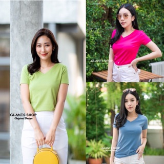 🎉เสื้อคอวีแขนสั้น ผ้า cotton  100% มาแล้วนะคะ🎉 CARDIGAN_NISTA