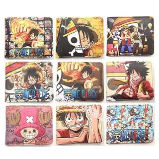 กระเป๋าสตางค์ ใบสั้น หนัง PU ลายการ์ตูนอนิเมะ One Piece Luffy Sauron Ace สไตล์ญี่ปุ่น สําหรับผู้ชาย 20%