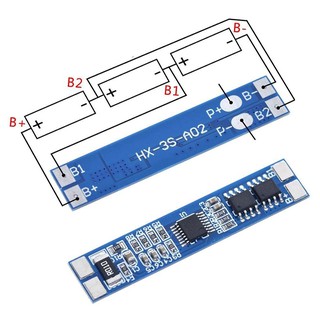 บอร์ดป้องกันที่ชาร์จแบตเตอรี่ลิเธียม 3S 12V 8A Li-ion 18650 11.1V 12.6V 10A BMS