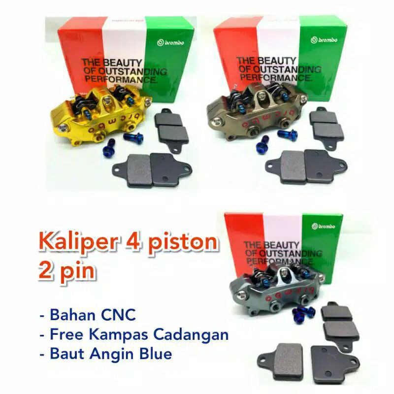 KALIPER 4 PISTON 2 PIN CNC BREMBO - 4PISTON 2PIN