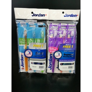 ใหม่! ซื้อ 2 แถม 1* Jordan แปรงสีฟันจอร์แดน มี 2 แบบ