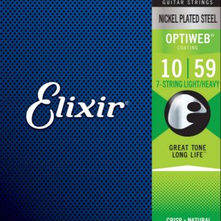 Elixir สายกีต้าร์ Optiweb LIGHT / HEAVY สำหรับกีตาร์ 7 สาย ขนาด 10-59