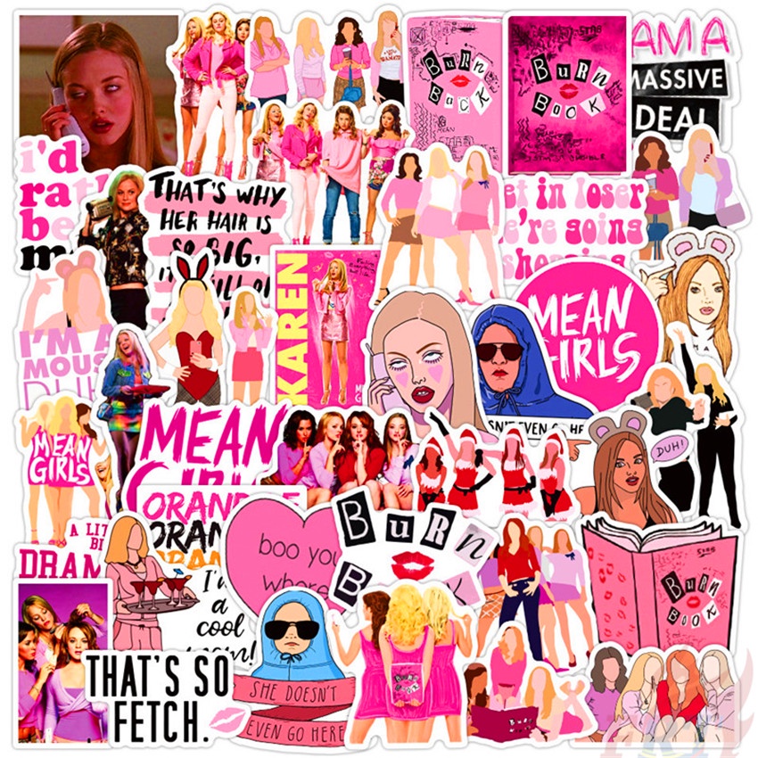 Mean Girls Series 03 สติ๊กเกอร์ 50Pcs/Set Campus Youth Movie DIY Fashion Mixed Luggage Laptop Skateboard Doodle Decals สติ๊กเกอร์