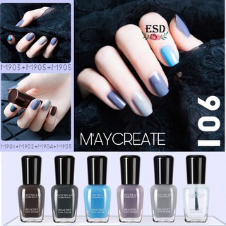 M’AYCREATE สีทาเล็บกึ่งเจล 6 สี/เซ็ต สูตร Water Based ไม่ต้องอบ แห้งไว เล็บไม่เหลือง ถอดออกไม่ใช่น้ำยาล้าง มีเก็บปลายทาง