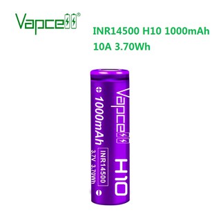 ถ่านชาร์จขนาด Vapcell INR14500 1000mah 10A H10