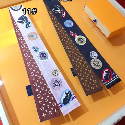 ผ้าพันคอ ผ้าพันหูกระเป๋า ผ้าพันคอแบรนด์ ป้ายLV💝พร้อมส่งจากไทย🇹🇭💝 ผ้าพันคอแฟชั่น ขนาด8×120 cm.ผ้าริบบ