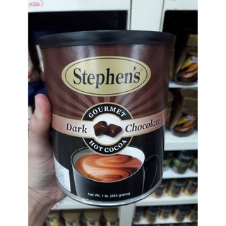 STEPHENS Gourmet Dark Chocolate Hot cocoa สตีเฟนส์ ดาร์กช็อกโกแลตผง 454g.