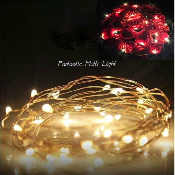 สายไฟ LED ลวดทองแดง รูปช่อดอกไม้ ขนาด 2 ม. 1 ม. สําหรับตกแต่งเค้กคริสต์มาส diy – โปรปัง