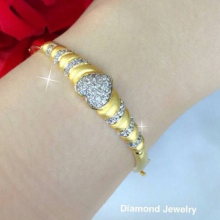 Diamond Bangle งานชุบ 5 ไมครอนเต็ม 0383