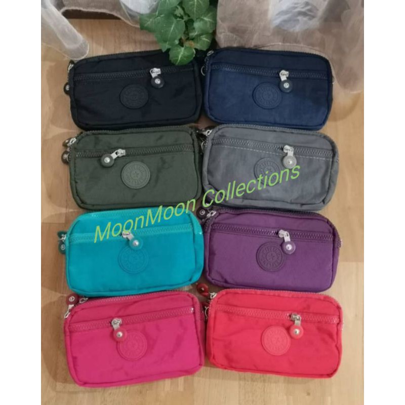 Nylon Zip Wallet Zip Purse Sling Bag M-Size