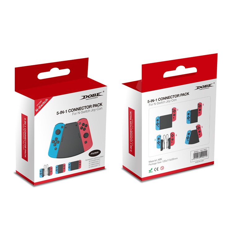 DOBE 5 IN 1 Connector Pack For Switch Joy-Con (Dobe switch)(Dobe Joy Con)(Dobe Switch Connector)