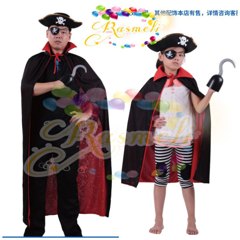 ปาร์ตี้คอสเพลย์ หมวกกัปตันโจรสลัด หมวกการแสดงโจรสลัด Pirates of the Caribbean topi Pirate