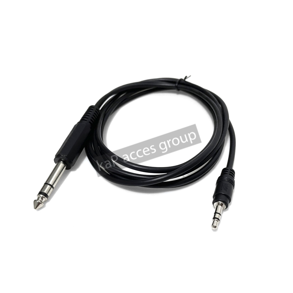 สายสเตอริโอ 6.35มม. - 3.5มม. , 6.35mm to 3.5mm TRS Stereo Audio Cable 3.5 mm / 6.35 mm (1.8เมตร)