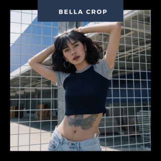 🔔เสื้อครอปวินเทจ ทรงเข้ารูป ขายดีมาก! (Bella Crop)