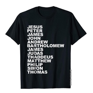 เสื้อยืดผ้าฝ้าย เสื้อยืด ผ้าฝ้าย พิมพ์ลาย Jesus Apostles Jesus And The Twelve Disciples สําหรับผู้ชาย