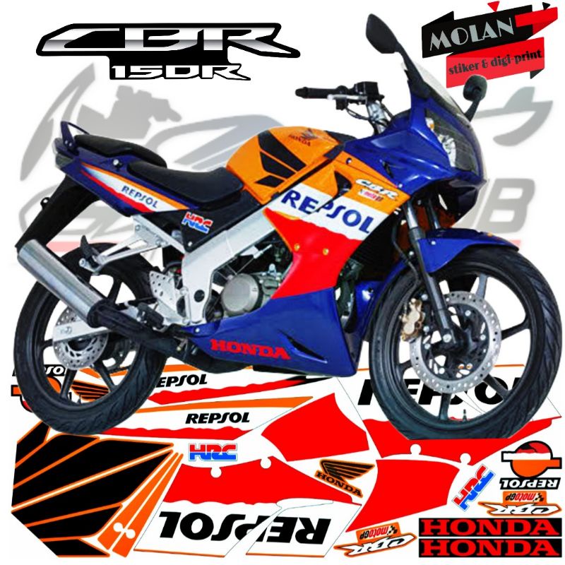 สติ๊กเกอร์รูปลอก Striping Variation Motif Original Honda CBR 150 R OLD 2003-2007-2008-2009 / CBR 150 R CBU / CBR 150 R Build Up / CBR 150 R Thailand / CBR OLD / CBR V1 /MINERVA CBR /Decal CBR OLD /Lis CBR OLD /สติ๊กเกอร์ CBR OLD /Striping CBR OLD REPSOL B