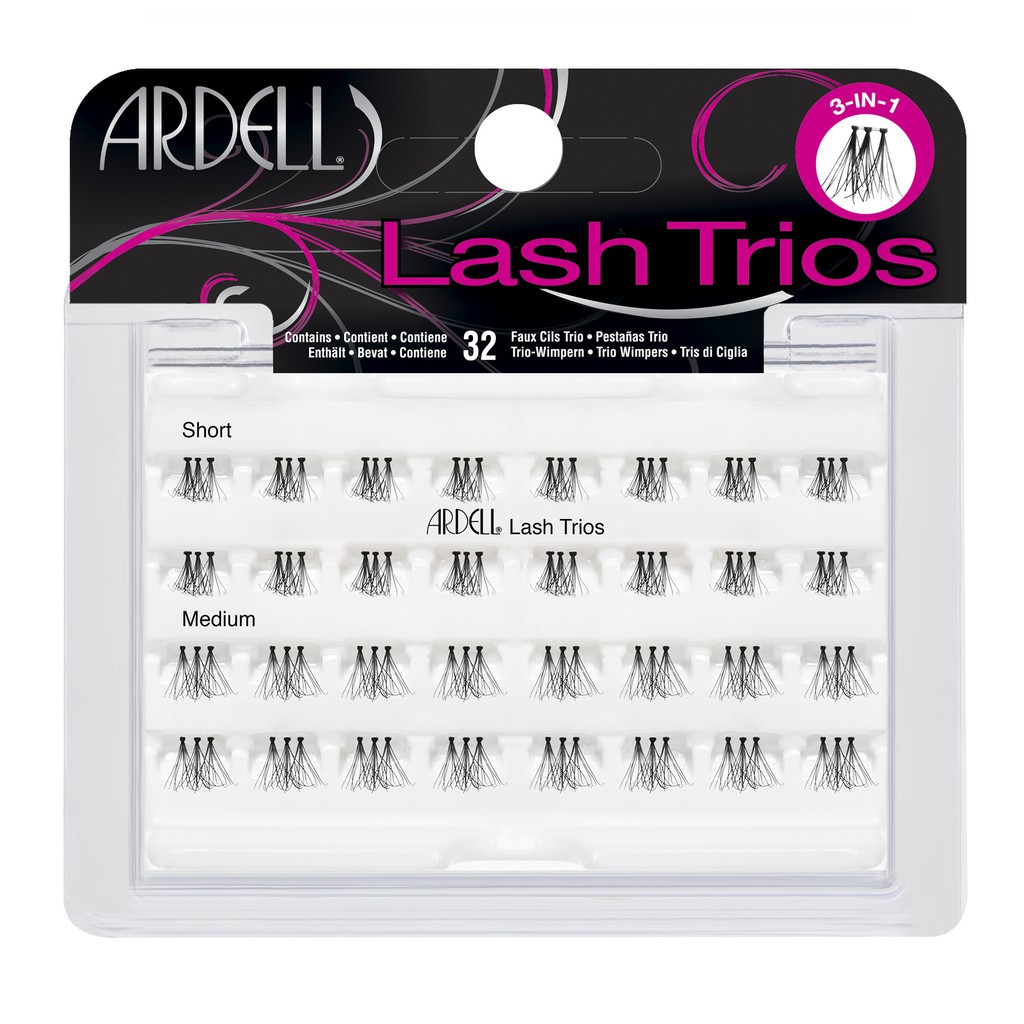 ของแท้! Ardell Lash Trios ขนตาปลอม (แบบช่อ) อาเดล แลช ทรีโอส์ - 1 กล่อง 32 ชิ้น
