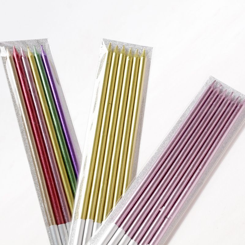 เทียนวันเกิด เทียนปักเค้ก เทียนแบบแท่งยาว ใช้ปักตกแต่งเค้ก( CN-09 ) - รูปที่ 2