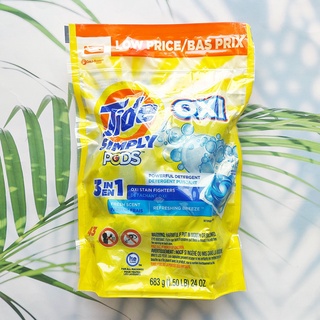 เจลบอลซักผ้า กลิ่นรีเฟรชชิ่ง บรีซ Tide® Simply PODS + OXI Liquid Laundry Detergent Refreshing Breeze 43 Count เม็ดซักผ้า