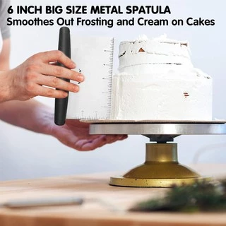 Walfos Stainless Steel Dough Scraper - Multi-Purpose Scraper Chopper with Measurements,for Pastry,Bread Baking