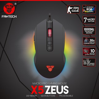 Fantech X5 ZEUS Optical Macro RGB Gaming Mouse