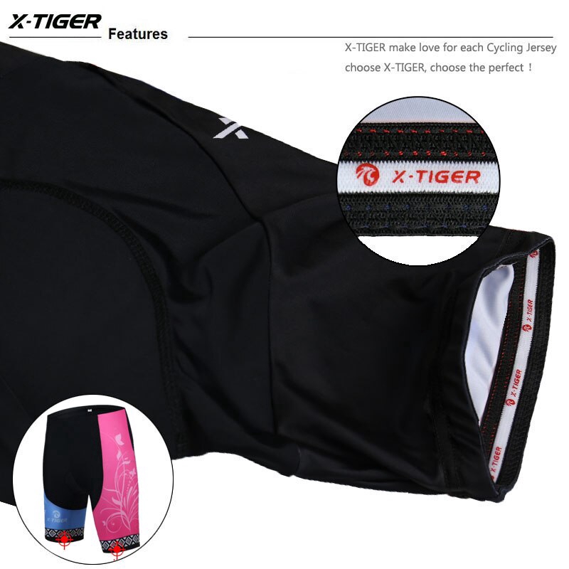 X-tiger กางเกงขาสั้นปั่นจักรยานเสือภูเขา แบบ 5D กันกระแทกได้ดี สำหรับผู้หญิง — صورة 5
