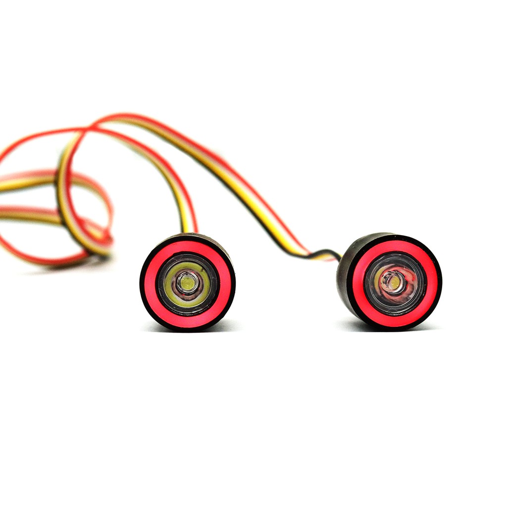 2 pcs LED RC รถไฟ 4.2 v-6 v ชุดไฟหน้าไฟหน้าไฟหน้าสําหรับ 1/10 RC รุ่นรถบรรทุก 19 มม.เส้นผ่านศูนย์กลาง LED RC รถ LED