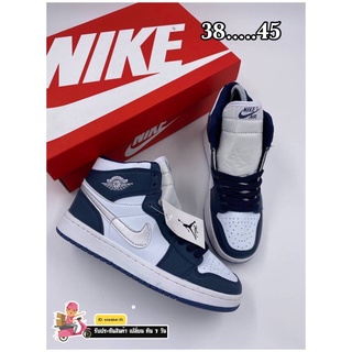 รองเท้าAir Jodan 1 Hihg Size.36-45 *มี 10 สี* (พร้อมส่ง) ทรงสวย รุ่นขายดี รองเท้าหุ้มข้อ รองเท้าผู้ชาย-หญิง 99B002