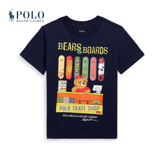 Ralph Lauren เสื้อยืดโปโล ผ้าฝ้ายถัก ลายหมี สําหรับผู้ชาย 22 ปี Rl37924