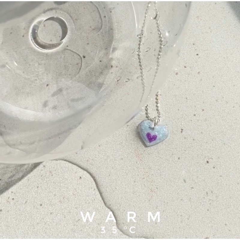 สร้อยคอเงิน สร้อยเปลี่ยนสีตามอุณภูมิ (handmade aquila.jw) เงินแท้ s925 เครื่องประดับ สร้อยคอ สร้อยเง