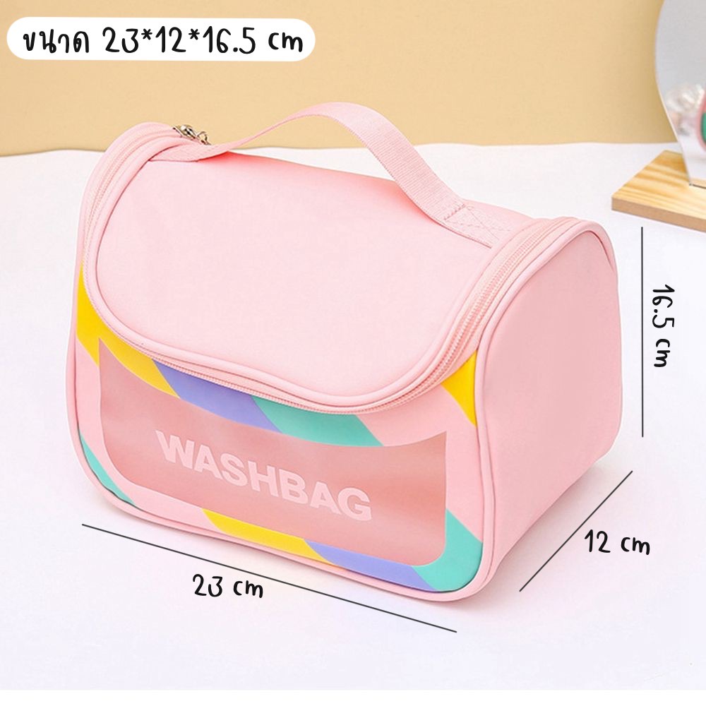 Katoshop 💥พร้อมส่ง💥 กระเป๋าเครื่องสำอาง 🌈𝐂𝐨𝐥𝐨𝐫𝐟𝐮𝐥🌈 เก็บเครื่องสำอาง สีสดใส หยิบง่าย ใช้สะดวก 💦กันน้ำ💦 มีสี่ใหม่เข้าเพิ่ม - รูปที่ 7