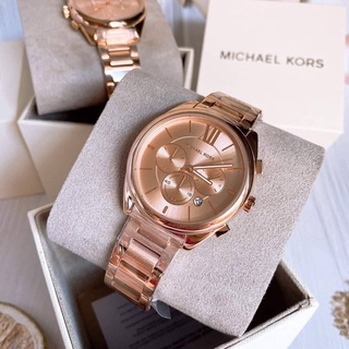 Michael Kors Womens Jan Chronograph Rose Gold-Tone Stainless Steel Watch  ขนาด 42 mm.