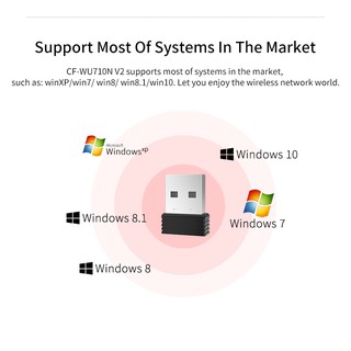 COMFAST มินิการ์ดเครือข่าย 2.4 กรัม USB2.0 อะแดปเตอร์ไร้สาย 150 Mbps CF-WU710N