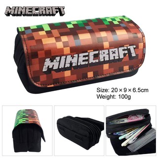 Minecraft Game PU การ์ตูนนักเรียนกรณีดินสอผ้าใบ