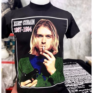 NR147 เสื้อยืดวงร็อค KURT COBAIN เนวานา เสื้อวง NIRVANA เสื้อยืดเนวานา เสื้อวินเทจ