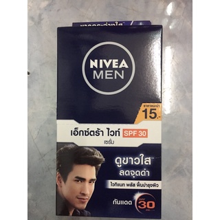 Nivea Men นีเวียเอ็กซ์ตร้าไวท์ spf 30 (ขายยกกล่อง 6 ซอง)