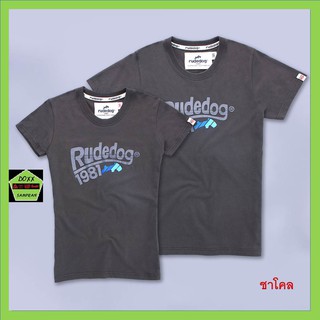 Rudedog เสื้อคอกลม ชาย หญิง รุ่น Smooth สีชาโคล