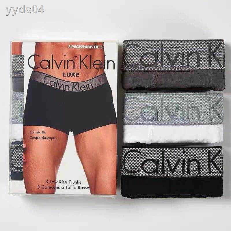 ℡Calvin Klein underwear กางเกงในชาย modal CK กางเกงในผู้ชาย(3ชิ้น) ของแท้ 100% เนื้อผ้าระบายอากาศได้ดี ดูดซับเหงื่อ