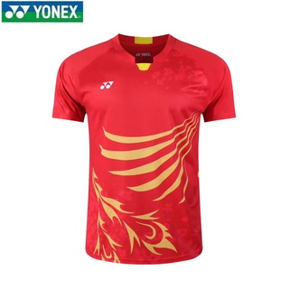 Yonex ใหม่ ชุดเสื้อกีฬาแขนสั้น เหมาะกับการวิ่ง เล่นแบดมินตัน สําหรับผู้ชาย และผู้หญิง