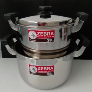 Zebra หม้อหุงต้ม Carry  28, 30 ซม.ตราหัวม้าลาย(ฝารุ่นเก่าหนา)