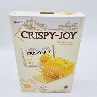 ขนมปังแครกเกอร์ ชีส บิสกิตรสชีส 45 กรัม× 4 ซอง ตรา crispy joy