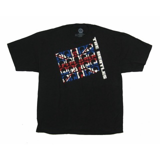 [100% Cotton] เสื้อยืด พิมพ์ลายวง Beatles Hard Days Night Union Jack สีดํา สไตล์คลาสสิก ONdhjn73KLlkmb13