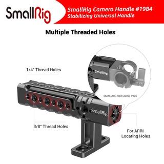 SmallRig Top Handle Grip with Locating Point for Arri, Adjustable Camera Handle with Mounting Points, Shoe Mount for Video Camera Cages, LED Lights Microphones- 1984