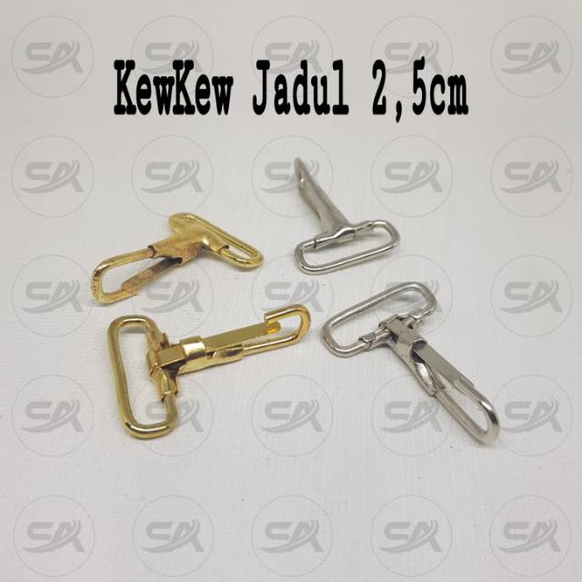 OLD SCHOOL KEWKW 2.5 CM (BKS) - แหวนตะขอเหล็ก KEW-KEW / ตะขอกระเป๋า / ตะขอ