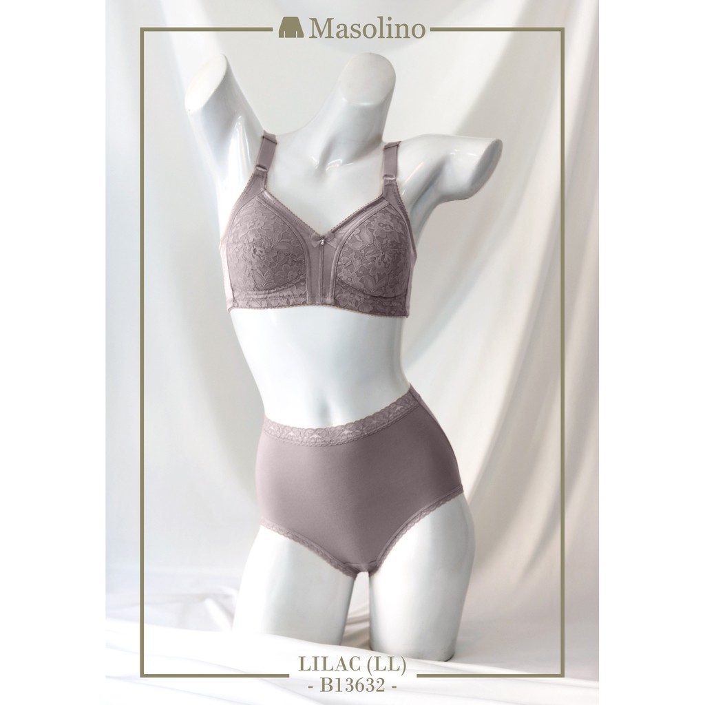 ชุดชั้นใน Masolino (มาโซลิโน่) B13632 รูปแบบเต็มเต้า ไร้โครง โอบเก็บกระชับทรงสวย สวมใส่สบาย คุณภาพเท่าแบรนด์ชั้นนำ