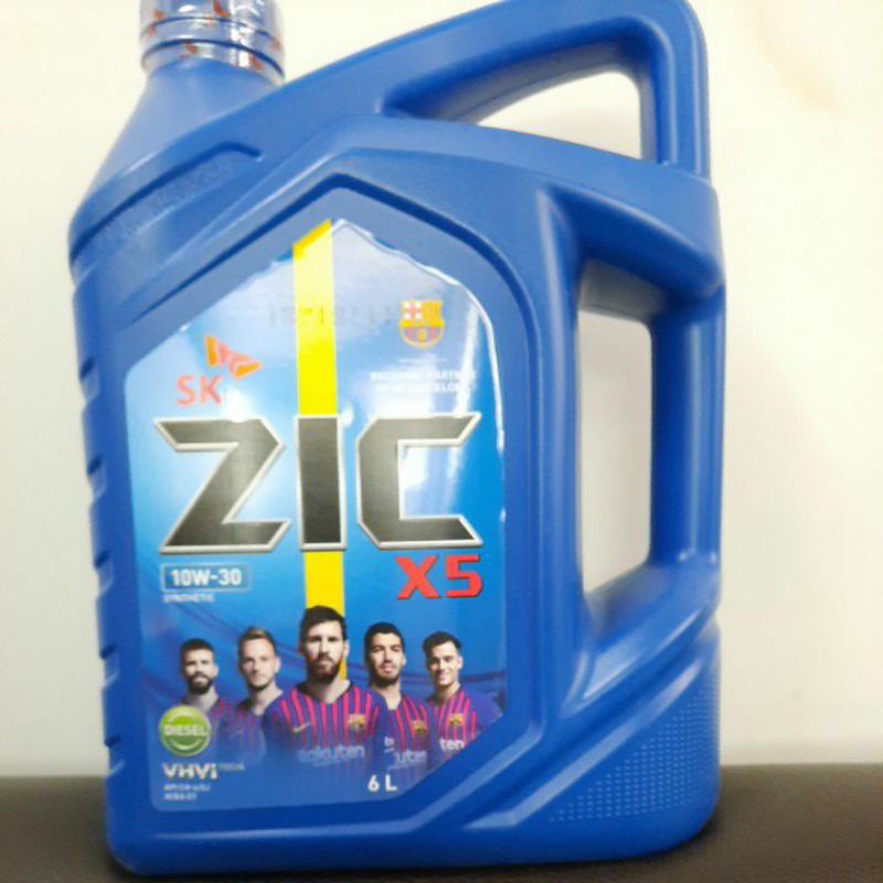 น้ำมันเครื่องZIC X5 DIESEL10W30 6 L