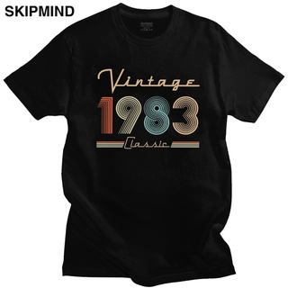 เสื้อยืดสีขาวเสื้อยืดแขนสั้น ผ้าฝ้าย พิมพ์ลาย 1983 Limited Edition 37th Birthday สไตล์วินเทจ แฟชั่นฤดูร้อน สําหรับผู้ชาย