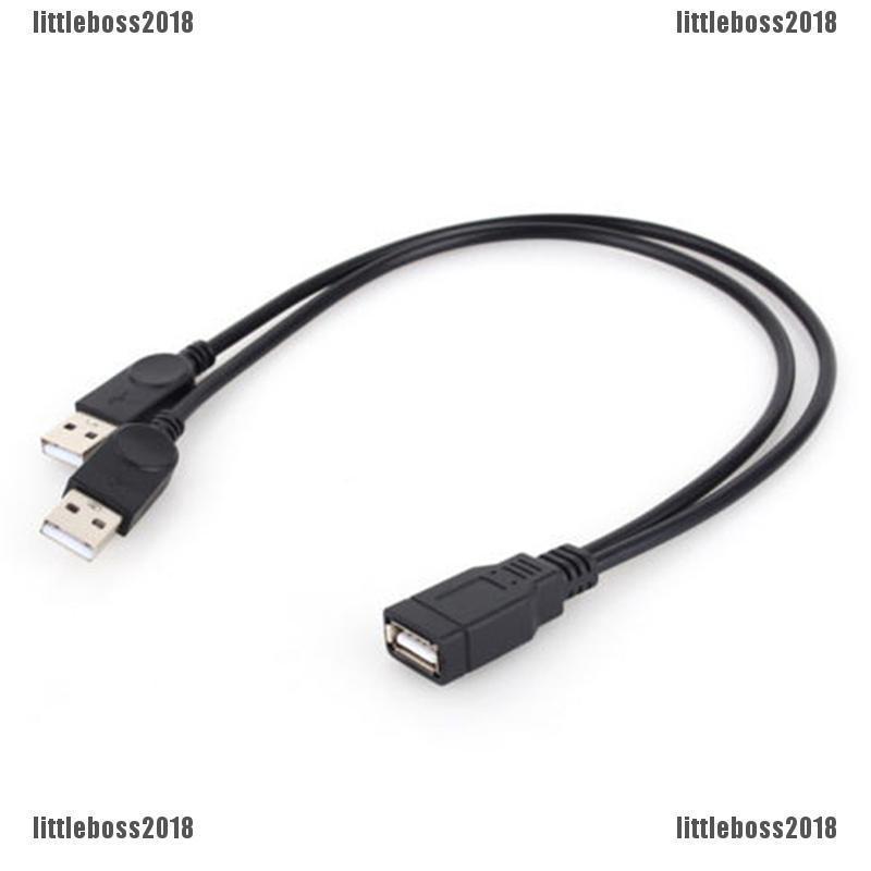 ♑ห้องสมุด♑ ใหม่ สายชาร์จ USB 2.0 1 ตัวเมีย เป็น 2 ตัวผู้ Y-Splitter ซิงค์ข้อมูล