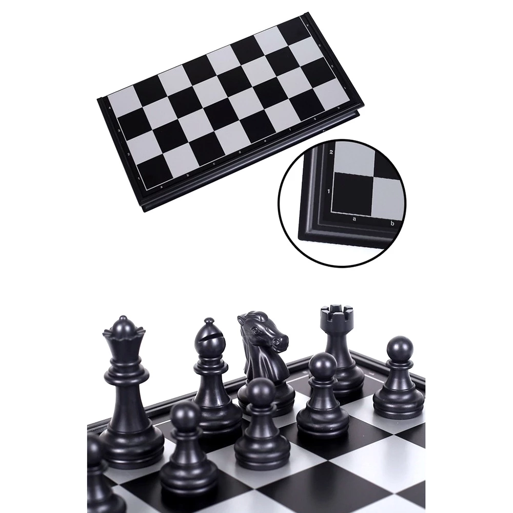 หมากรุกสากลแม่เหล็ก Black&White Magnetic Chess ของเล่น เด็ก บอร์ดเกม thumbnail 7